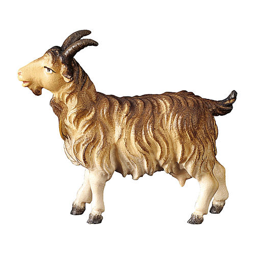 Cabra belén Original Pastor madera pintada en Val Gardena 10 cm de altura media 1