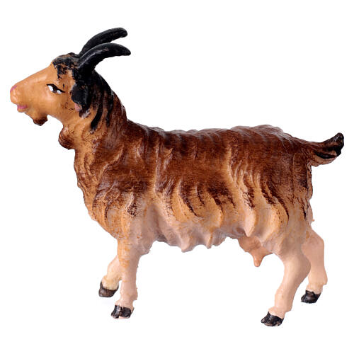 Brown Goat, 12 cm Nativity Original Shepherd model, in painted Valgardena wood 1