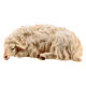 Pecora che dorme per presepe Original Pastore legno dipinto in Valgardena 12 cm s1