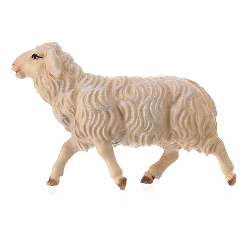 Pecora che corre presepe Original Pastore legno dipinto in Val Gardena 10 cm 2