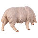 Mouton qui mange crèche Original Berger Val Gardena bois peint de 12 cm s2