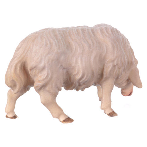 Pecora che mangia per presepe Original Pastore legno dipinto in Valgardena 12 cm 2