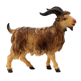 Billy Goat, 10 cm nativity Original Shepherd model, in painted Val Gardena wood