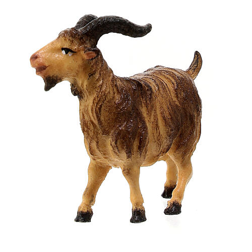 Billy Goat, 10 cm nativity Original Shepherd model, in painted Val Gardena wood 3