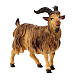 Billy Goat, 10 cm nativity Original Shepherd model, in painted Val Gardena wood s2