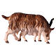 Chèvre avec petit chevreau pour crèche Original Berger bois peint Val Gardena 12 cm s2