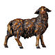 Dark Sheep looking right, 12 cm nativity Original Shepherd model, in painted Val Gardena wood s1