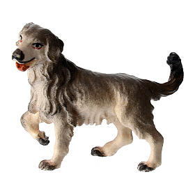 Grazing Dog, 10 cm nativity Original Shepherd model, in painted Valgardena wood