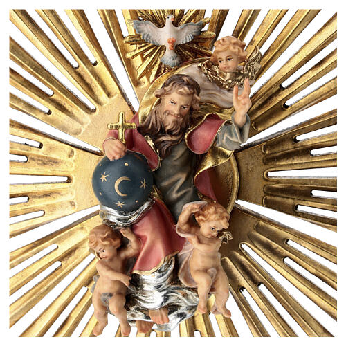 Glory of God with Halo Original Pastore Nativity Scene in painted wood from Valgardena 12 cm 2
