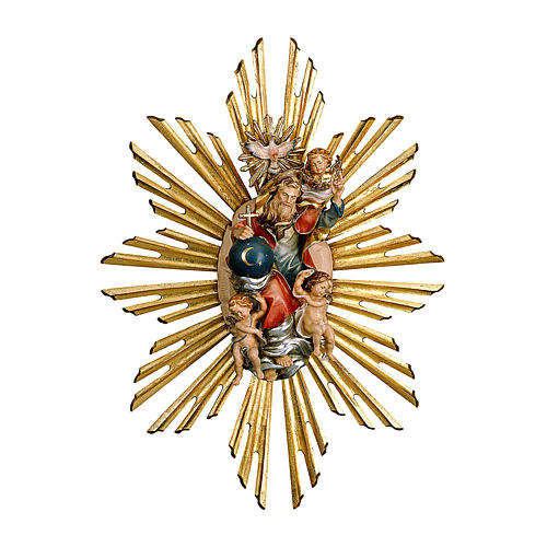 Gloriosa con Raggiera per presepe Original Pastore legno dipinto in Valgardena 12 cm 1
