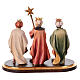 Tres pequeños coristas sobre pedestal belén Original Pastor madera pintada Val Gardena 10 cm de altura media s4