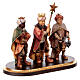 Tre piccoli cantori su piedistallo presepe Original Pastore legno dipinto in Val Gardena 10 cm s3
