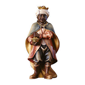 Small Moor King, 10 cm nativity Original Shepherd model, in painted Valgardena wood