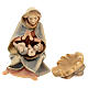 Holy Family, 10 cm nativity Original Redeemer model, in painted Val Gardena wood Gardena, 4 pcs s3