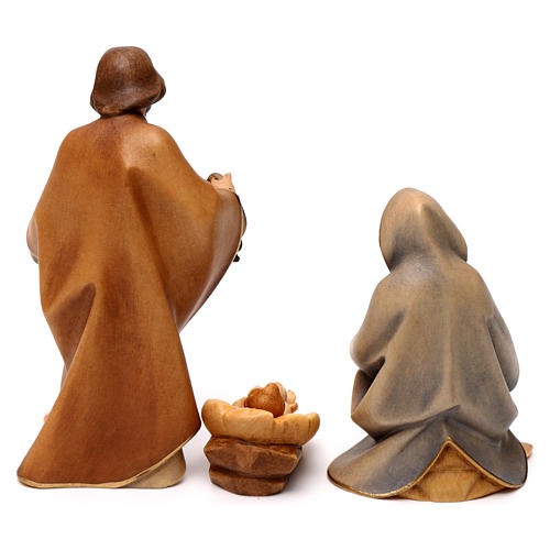Sacred Family, 12 cm nativity Original Redeemer model, in painted Val Gardena wood, 4 pieces 6