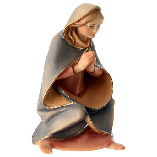 Kneeling Saint Mary, 12 cm nativity Original Redeemer, in painted Valgardena wood 3