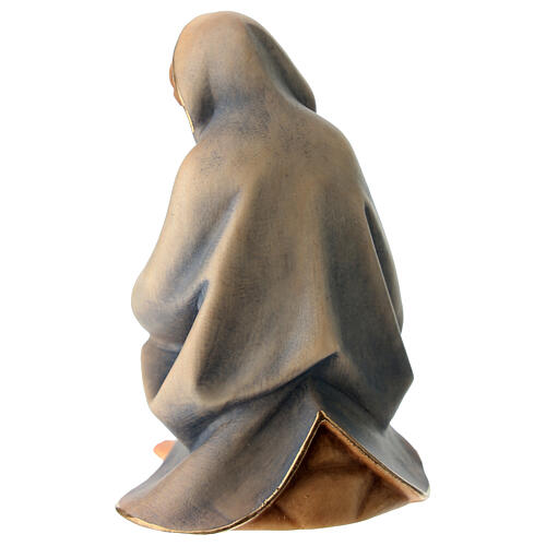 Kneeling Saint Mary, 12 cm nativity Original Redeemer, in painted Valgardena wood 4