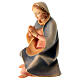 Kneeling Saint Mary, 12 cm nativity Original Redeemer, in painted Valgardena wood s2