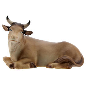 Nativity scene from Val Gardena: Ox Original Redentore Nativity Scene in painted wood from Valgardena 12 cm