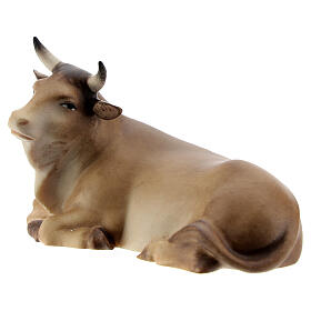 Nativity scene from Val Gardena: Ox Original Redentore Nativity Scene in painted wood from Valgardena 12 cm