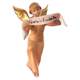 Glory Angel, 10 cm nativity Original Redeemer model, in painted Valgardena wood