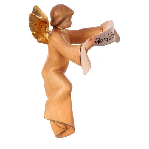 Anioł Gloria do szopki Original Redentore drewno malowane Val Gardena 12 cm 2