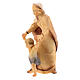 Peasant Woman with Child, 10 cm nativity Original Redeemer model, in painted Valgardena wood s2