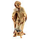 Woman with Child statue, 12 cm nativity Original Redeemer model, in painted Valgardena wood s1