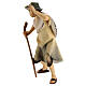 Herdsman with Walking Stick, 10 cm nativity Original Redeemer model, in painted Valgardena wood s2