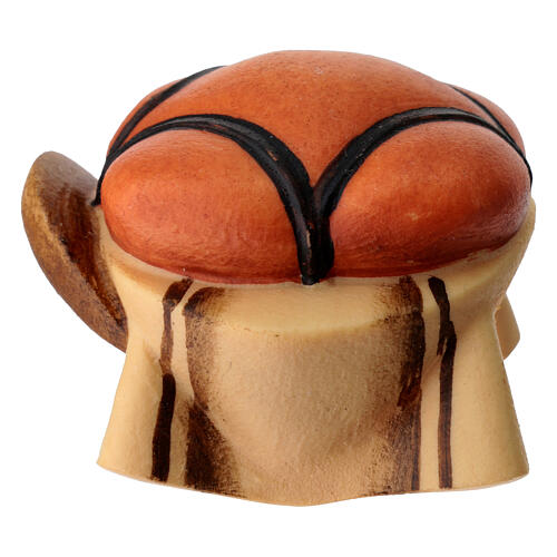 Sattel für Kamel stehend, Holz coloriert, für 10 cm Heiland-Krippe, Grödner Kunsthandwerk 2