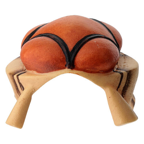 Sattel für Kamel stehend, Holz coloriert, für 10 cm Heiland-Krippe, Grödner Kunsthandwerk 3