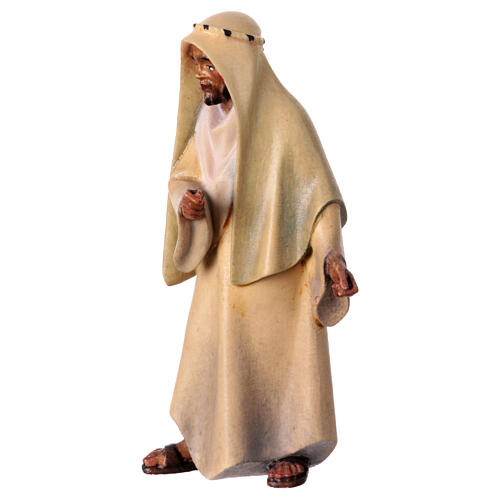 Camel puller standing statue, 10 cm nativity Original Redeemer model, in painted Valgardena wood 2