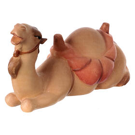 Cammello sdraiato presepe Original Redentore legno dipinto in Valgardena 10 cm