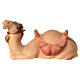 Camel laying, 10 cm nativity Original Redeemer model, in painted Val Gardena wood s1