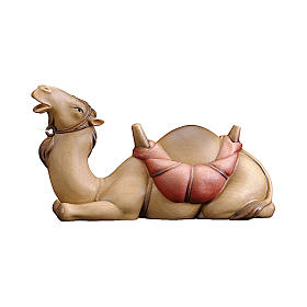 Cammello sdraiato presepe Original Redentore legno dipinto in Valgardena 12 cm