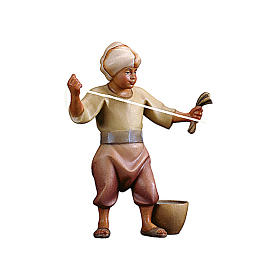 Camel rider with fodder Original Redentore Nativity Scene in painted wood from Valgardena 10 cm