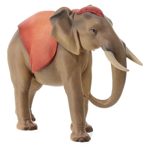 Elefant stehend, Holz coloriert, für 10 cm Heiland-Krippe, Grödner Kunsthandwerk 5