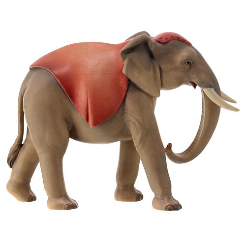 Elefant stehend, Holz coloriert, für 10 cm Heiland-Krippe, Grödner Kunsthandwerk 8