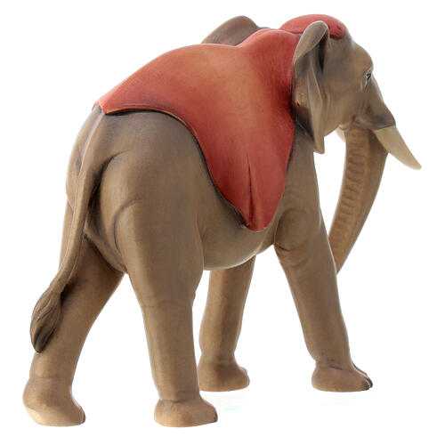 Elefant stehend, Holz coloriert, für 10 cm Heiland-Krippe, Grödner Kunsthandwerk 9