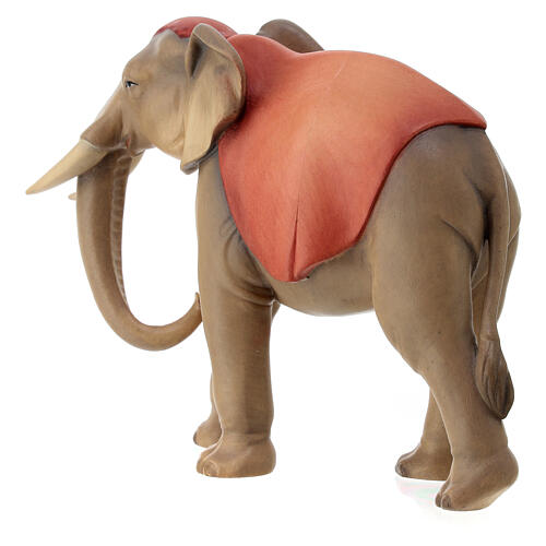 Elefant stehend, Holz coloriert, für 10 cm Heiland-Krippe, Grödner Kunsthandwerk 12