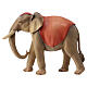 Elefante de pie belén Original Redentor madera pintada en Val Gardena 12 cm s1