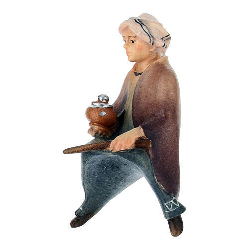 Elefantenreiter, Holz coloriert, für 10 cm Heiland-Krippe, Grödner Kunsthandwerk 2