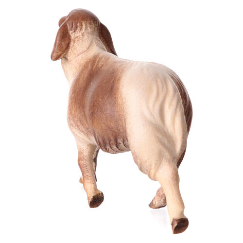 Mouton qui cours tacheté crèche Original Rédempteur bois peint Val Gardena de 12 cm 4