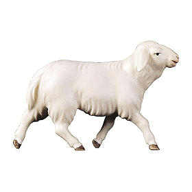 Running Sheep, 10 cm nativity Original Redeemer model, in painted Val Gardena wood