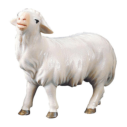 Forward looking sheep Original Redentore Nativity Scene in painted wood from Valgardena 10 cm 1