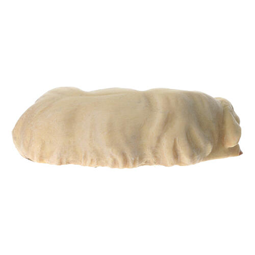Pecora che dorme presepe Original Redentore legno dipinto in Val Gardena 10 cm 2