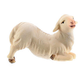 Agnello inginocchiato per presepe Original Redentore legno dipinto in Valgardena 12 cm