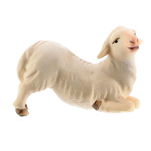 Agnello inginocchiato per presepe Original Redentore legno dipinto in Valgardena 12 cm 1
