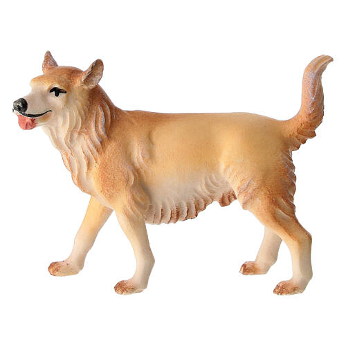 Perro de pastoreo belén Original Redentor madera pintada en Val Gardena 12 cm de altura media 1