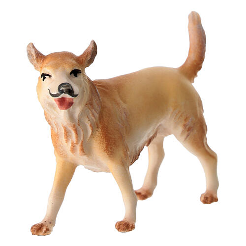 Grazing Dog Statue, 12 cm nativity Original Redeemer model, in painted Val Gardena wood 2
